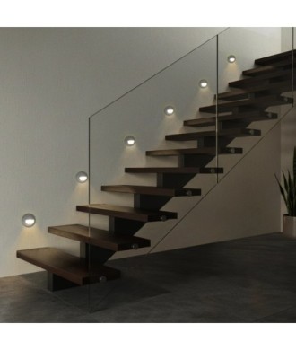 kelvo® STEPART KLV-101-0075 Χωνευτό Φωτιστικό Σκαλοπατιού - Διαδρόμου LED 3W 375lm 45° AC 220-240V Αδιάβροχο IP65 Θερμό Λευκό 2700K - Lumileds SMD Chip & TÜV SÜD Driver - Γκρι Ανθρακί Ματ - Μ8.3 x Π4.5 x Υ8.3cm  - Q6.55 x 6.55cm - 5 Χρόνια Εγγύηση